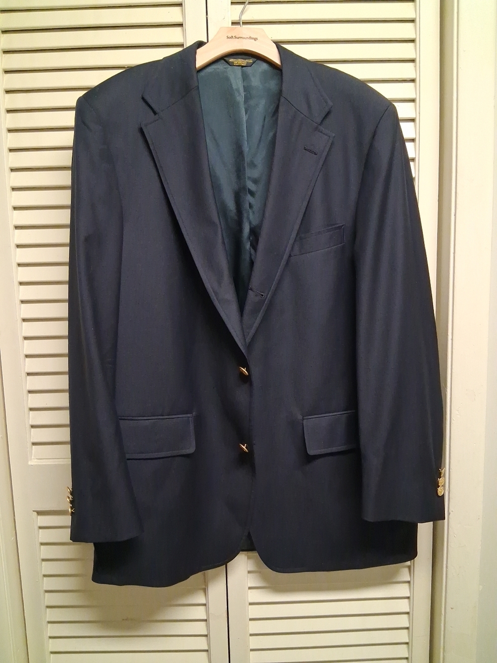 J Press New Heaven Cambrige Men's Classic Prestige Navy Blazer with Gold Buttons